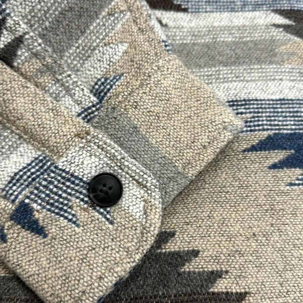 NWT Jachs Wool Blend Sherpa Lined Tan Blue Jacket Size XXL Shacket - Picture 11 of 14